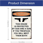 Warning Gun Sign for Home Defense