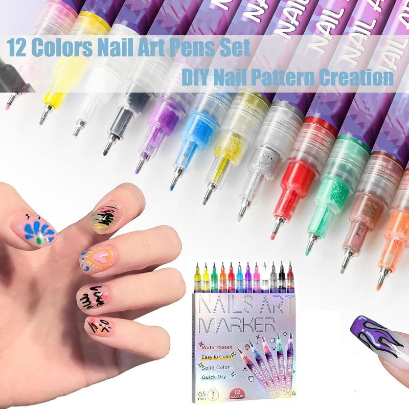 Vibrant Art 12 Color Paint Marker Dotting Pen Set