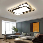 Modern Geometric LED Ceiling Light with Remote Control & Adjustable Brightness for Customizable Ambiance