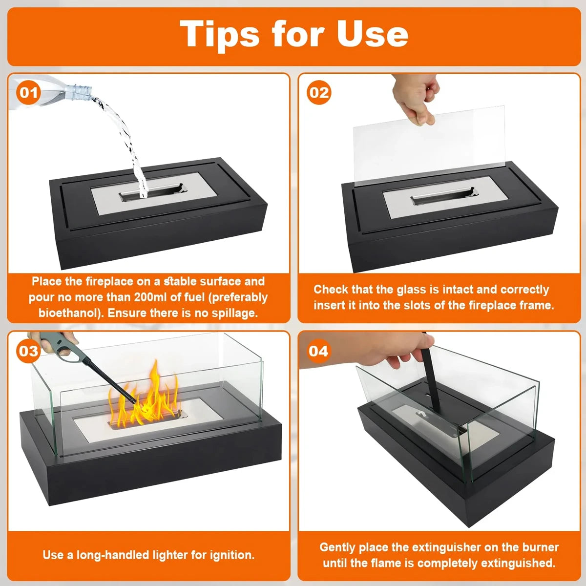 Compact Outdoor Tabletop Fire Pit with Real Flame Effect