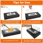 Compact Outdoor Tabletop Fire Pit with Real Flame Effect