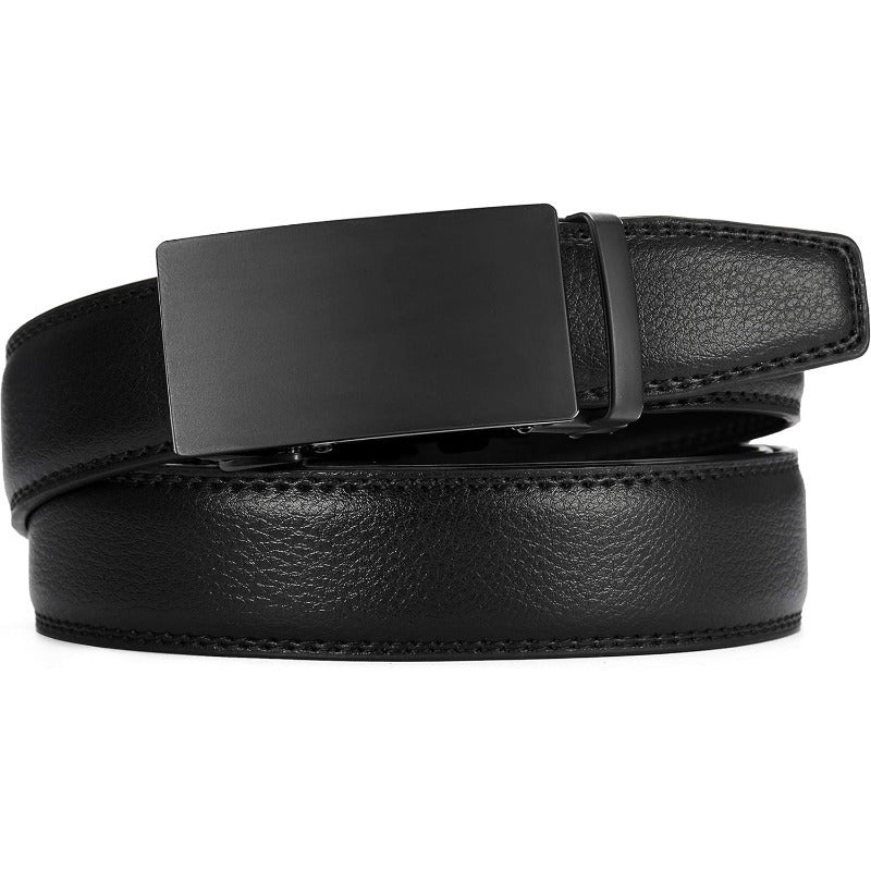 Adjustable Genuine Leather Ratchet Belt