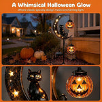 Pumpkin Moon Solar Garden Stake Light