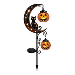 Pumpkin Moon Solar Garden Stake Light