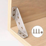 Stainless Steel Corner Braces for Furniture Reinforcement – Triangular Support Brackets for Tables Chairs Shelves Cabinets – Heavy Duty Meta
