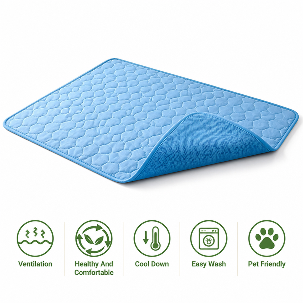 Dotisk Ice Silk Cooling & Breathable Pet Mat (Machine Washable)