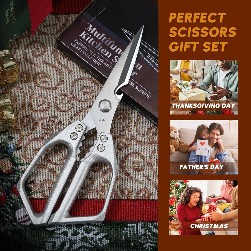 Premium 7-in-1 Stainless Steel Kitchen Scissors