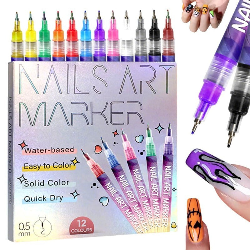 Vibrant Art 12 Color Paint Marker Dotting Pen Set - Dotisk