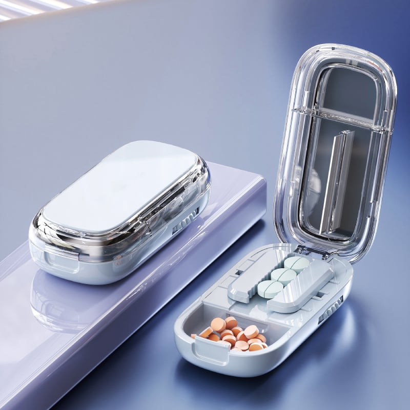 Compact Medication Cutter with Easy Adjust