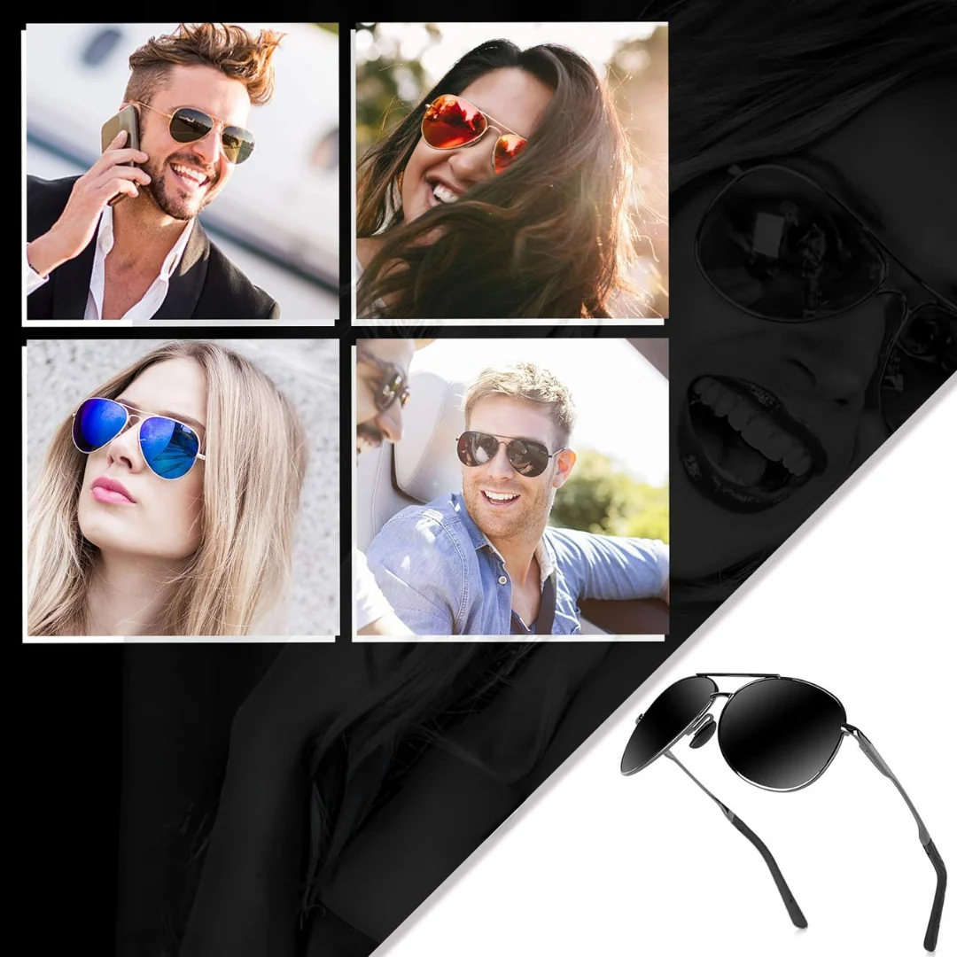 Polarized Aviator Sunglasses with UV400 Protection