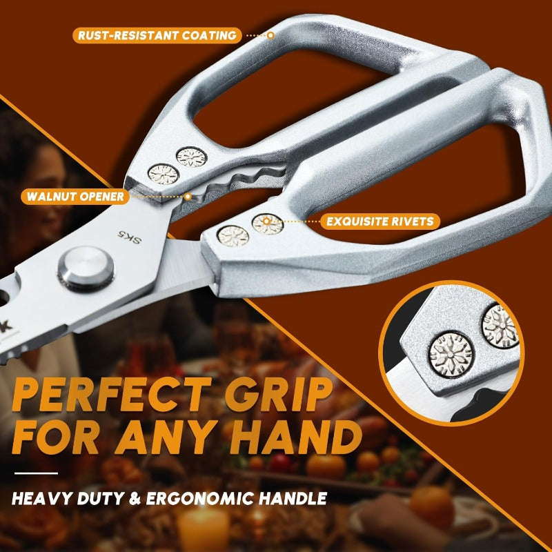 Premium 7-in-1 Stainless Steel Kitchen Scissors