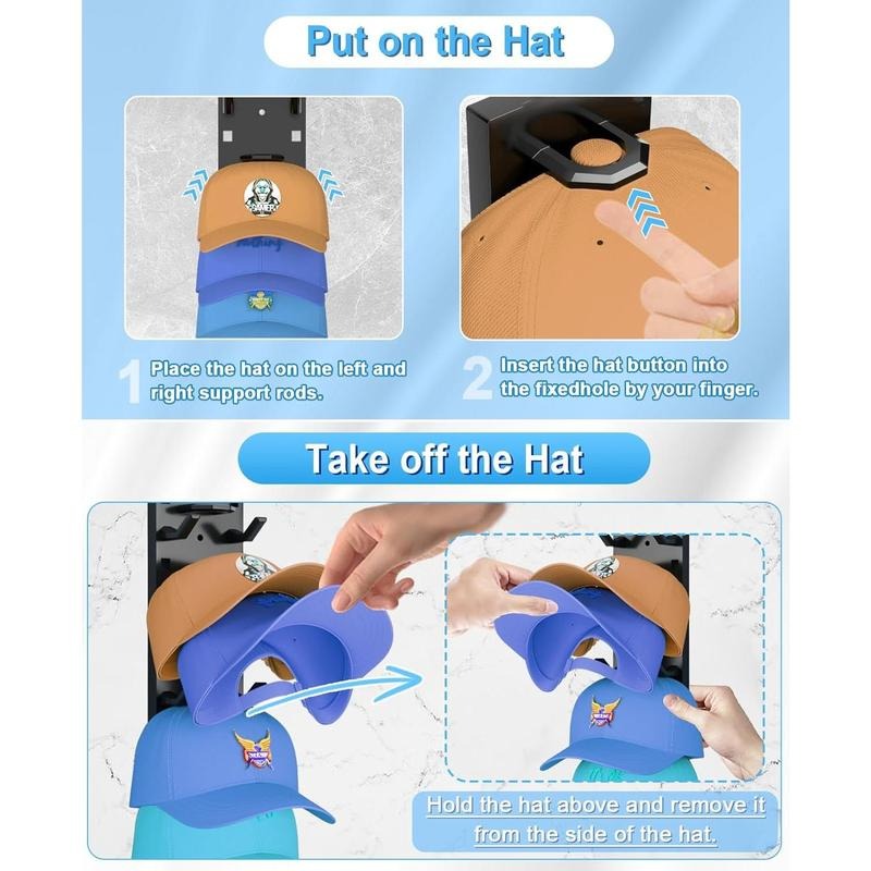 Space Saving Over Door Hat Rack