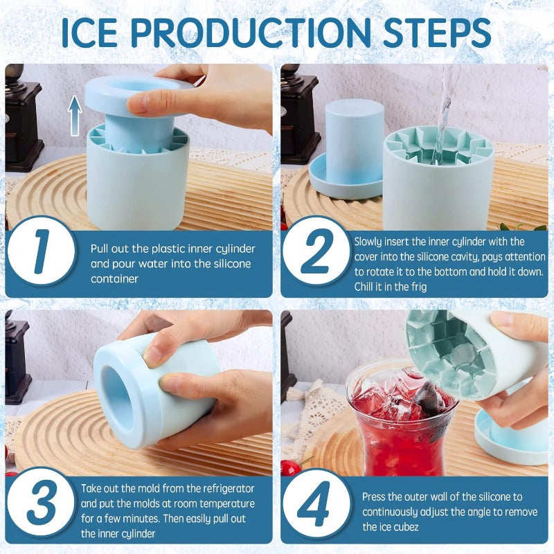 Collapsible Silicone Ice Tray & Container