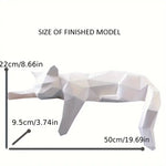 Sleek Feline Sculpture Contemporary Cat Figurine Resin Statuette for Shelf Mantel Tabletop Display Home Decor Accent