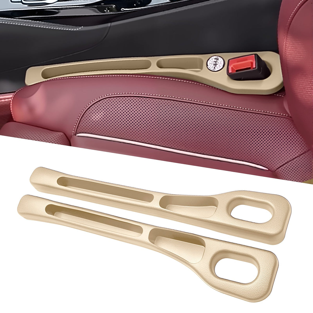 Car Seat Gap Filler with Adjustable Belt Strap