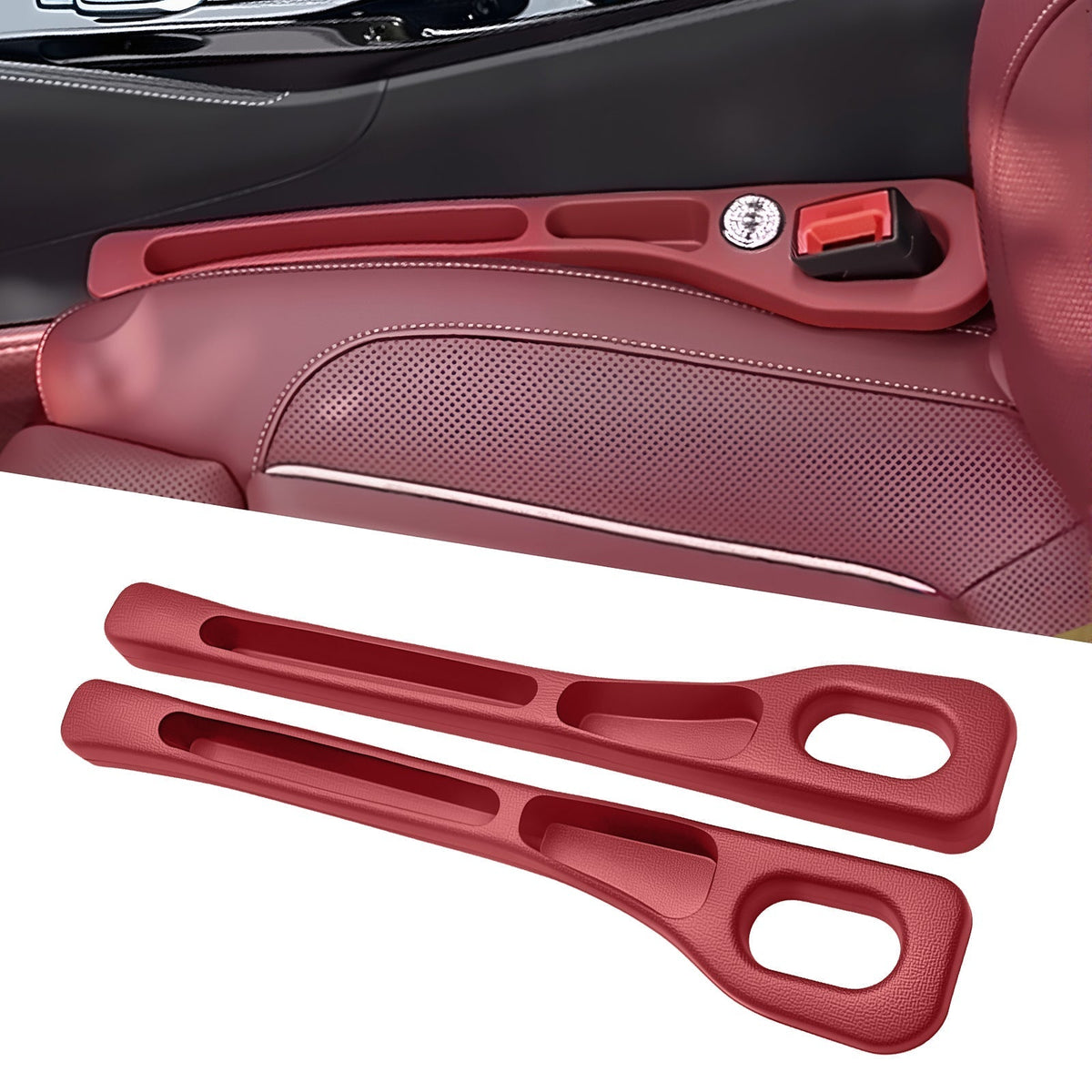 Car Seat Gap Filler with Adjustable Belt Strap