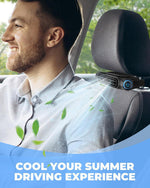 AutoBreeze | USB Car Cooling Fan with 3 Adjustable Speeds | Bladeless Design for Safe Airflow