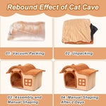 Plush Hideaway Cat Bed for Warm Comfortable Sleep