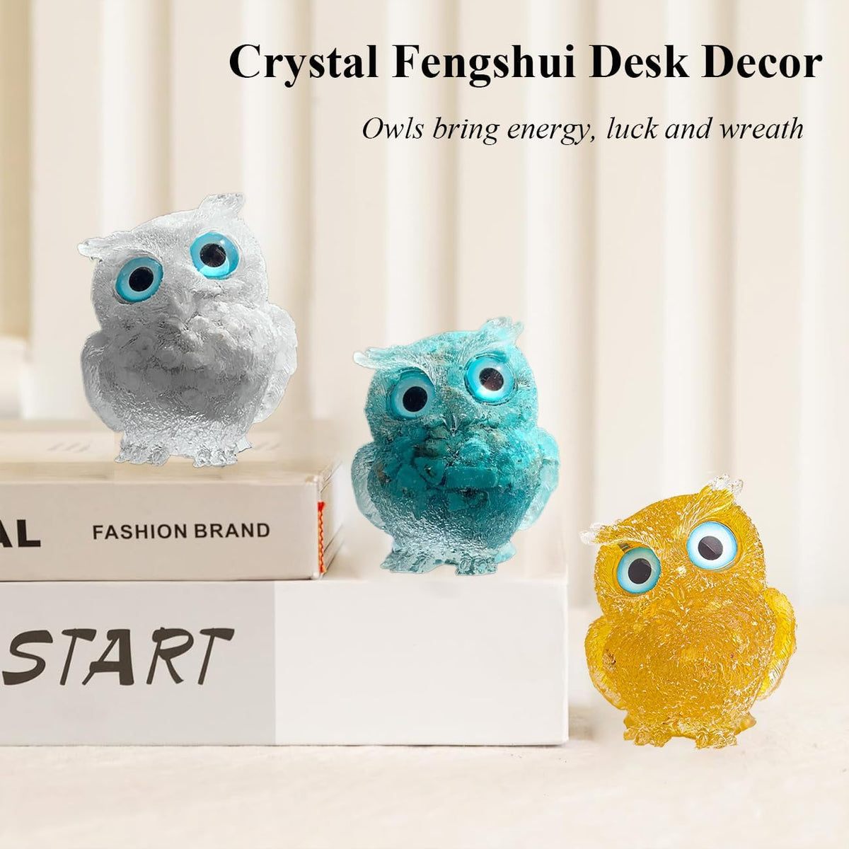 Unique Crystal Owl Decorative Figurine