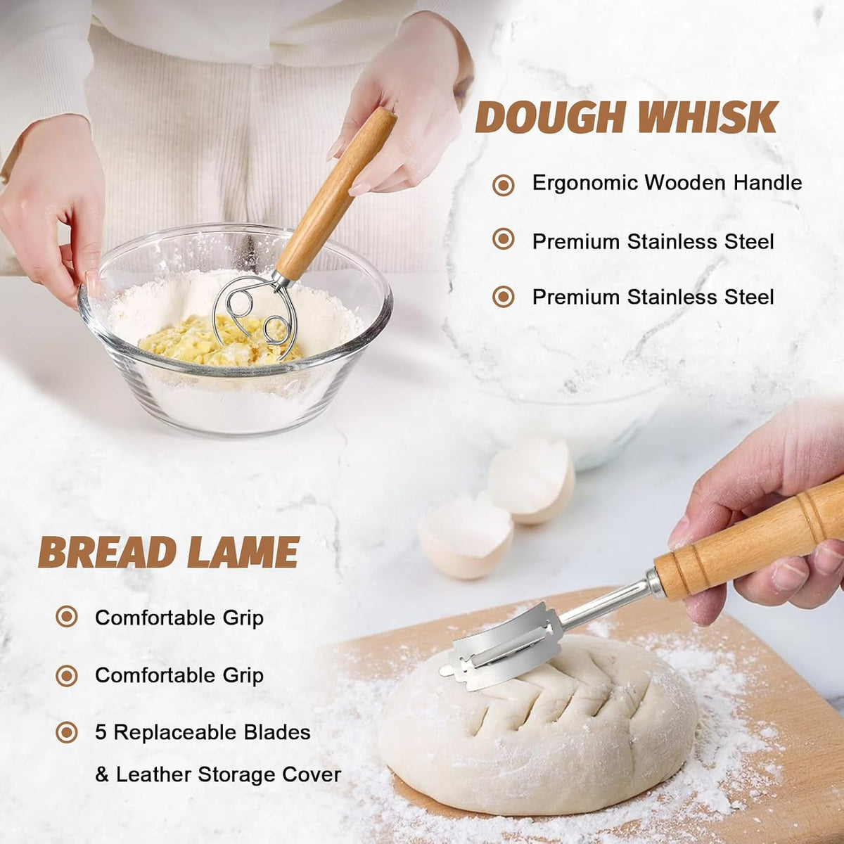 Sourdough Proofing Basket Gift Set