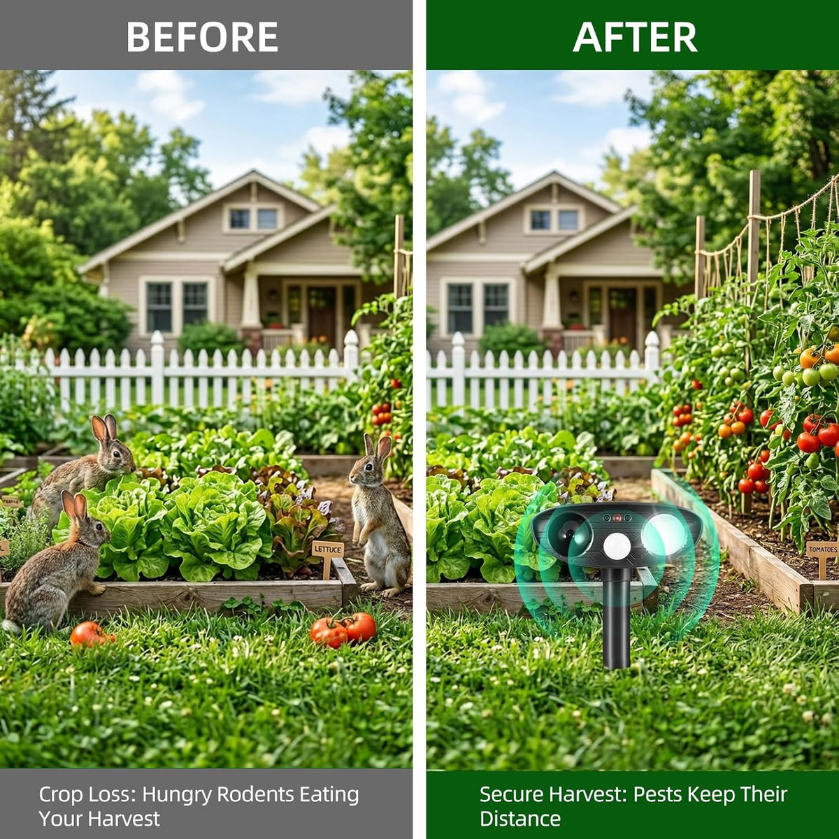 Outdoor Solar Pest Repeller with Ultrasonic Technology