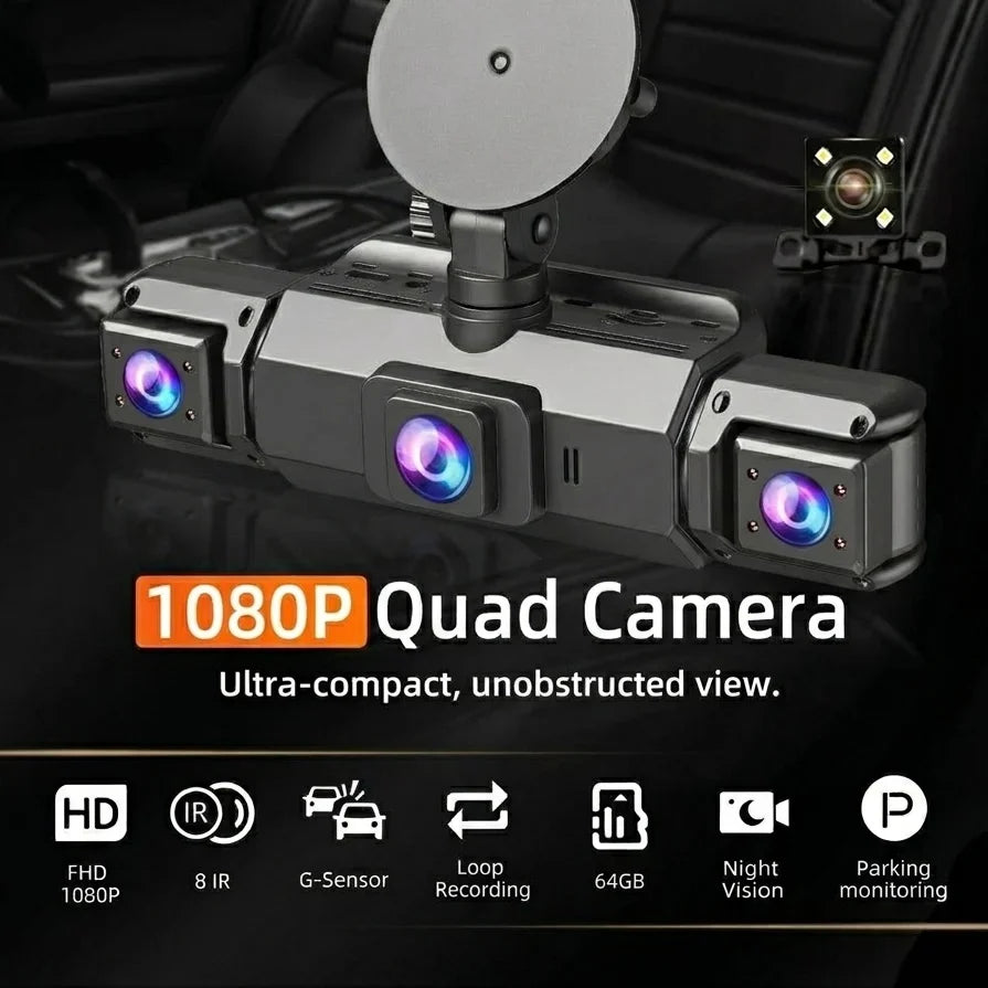 4-Camera Dash Cam System