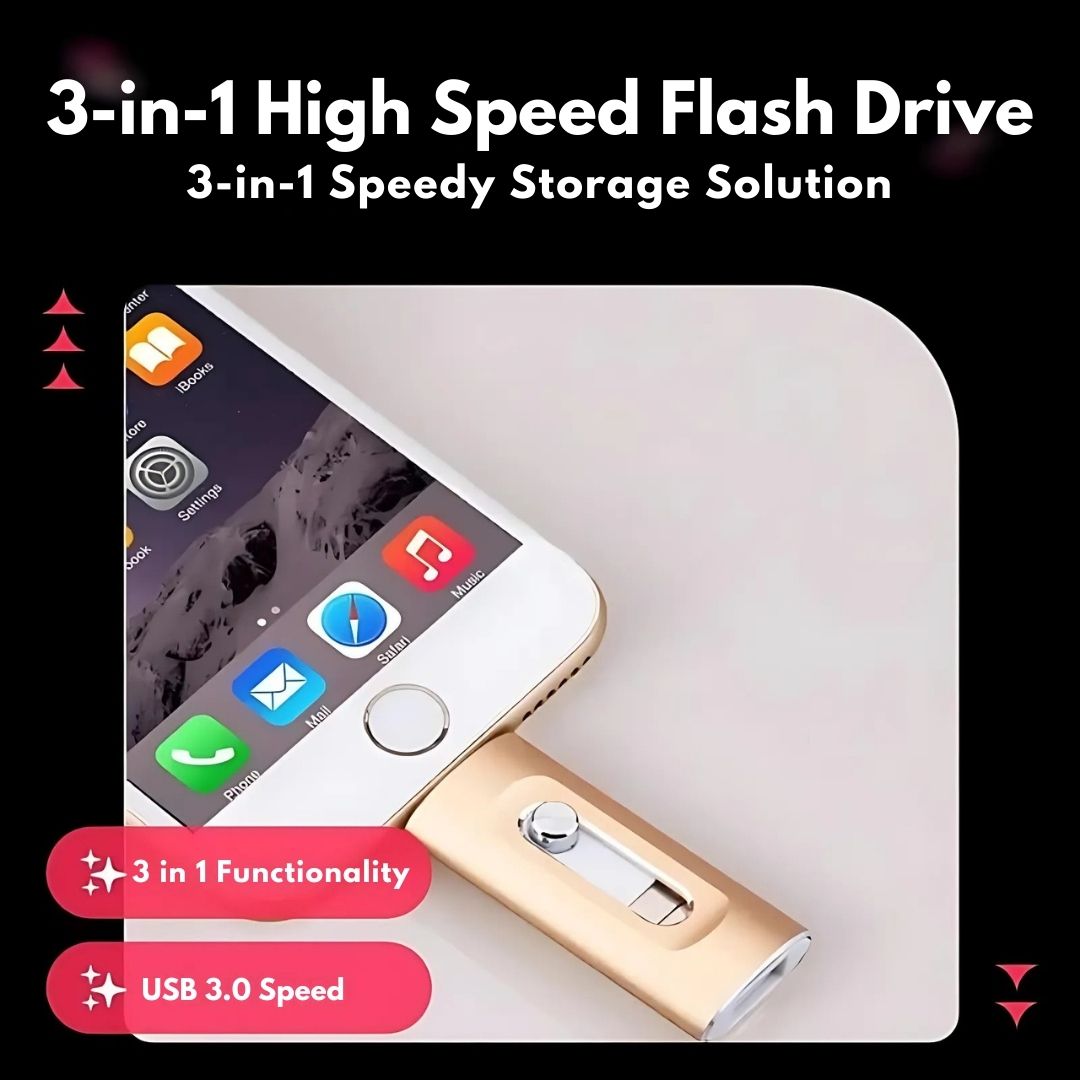 High Speed 3 in 1 Flash Drive
