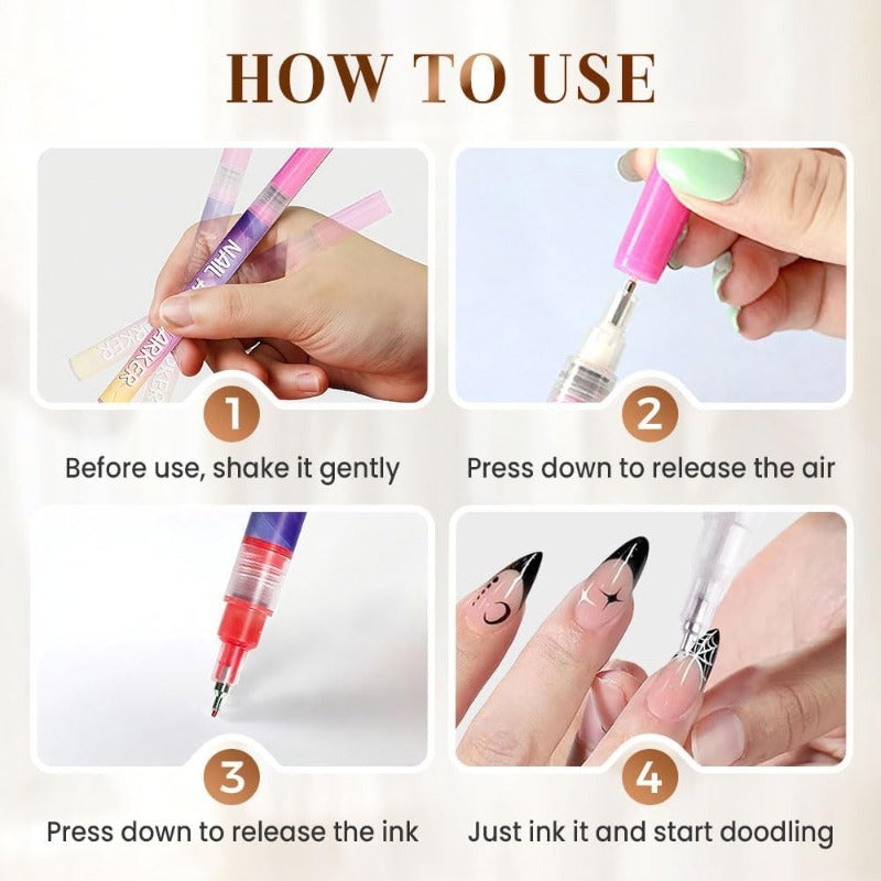 Vibrant Art 12 Color Paint Marker Dotting Pen Set