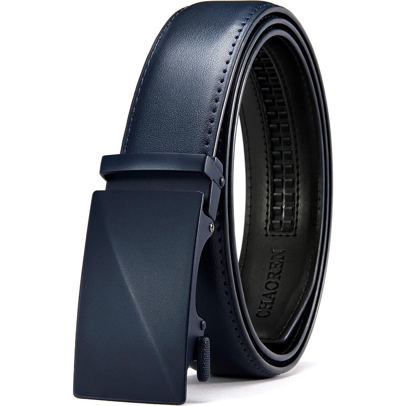 Adjustable Genuine Leather Ratchet Belt
