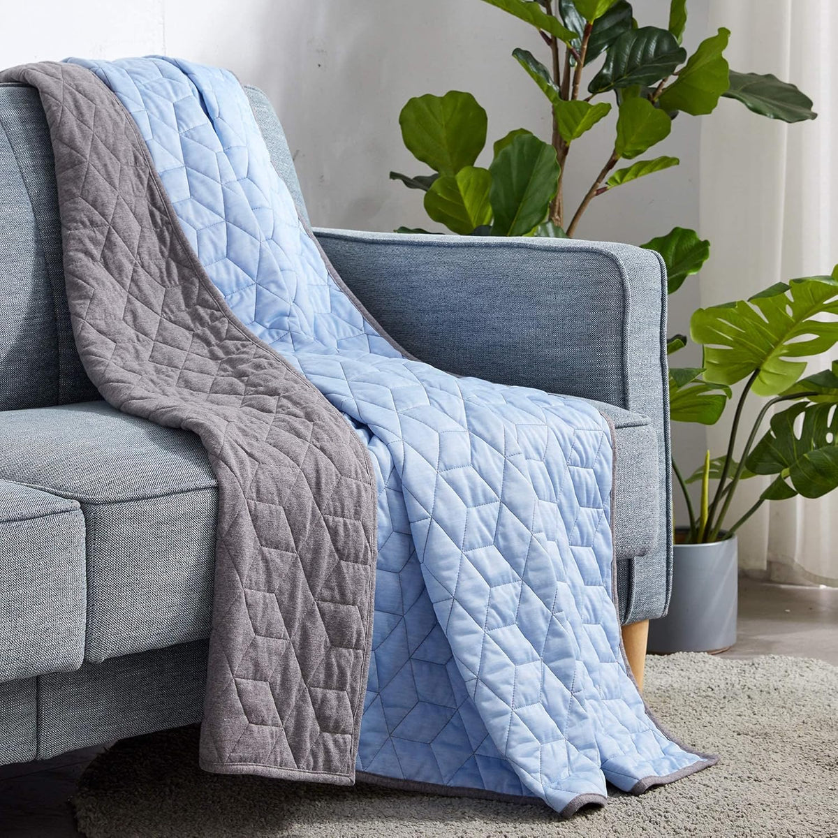 Dotisk Cooling Blanket | Lightweight Dual-Sided Design for Hot Sleepers - Cozy Summer Throw for Comfort and Breathability