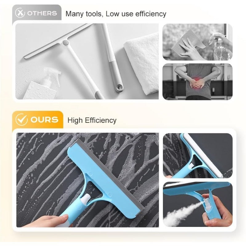 Effective 3-in-1 Glass Cleaning Spray Tool