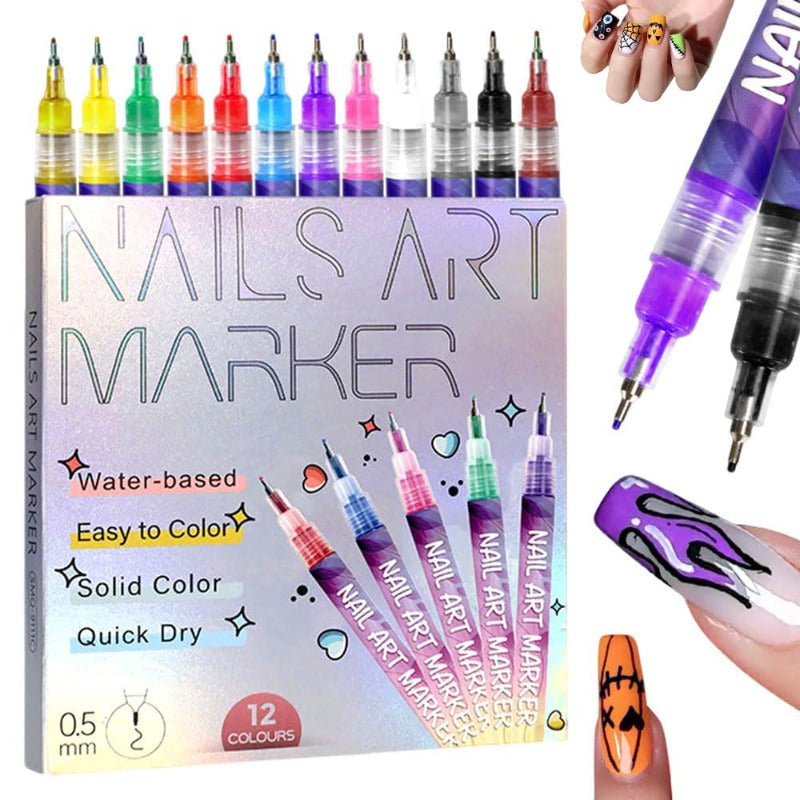 Vibrant Art 12 Color Paint Marker Dotting Pen Set