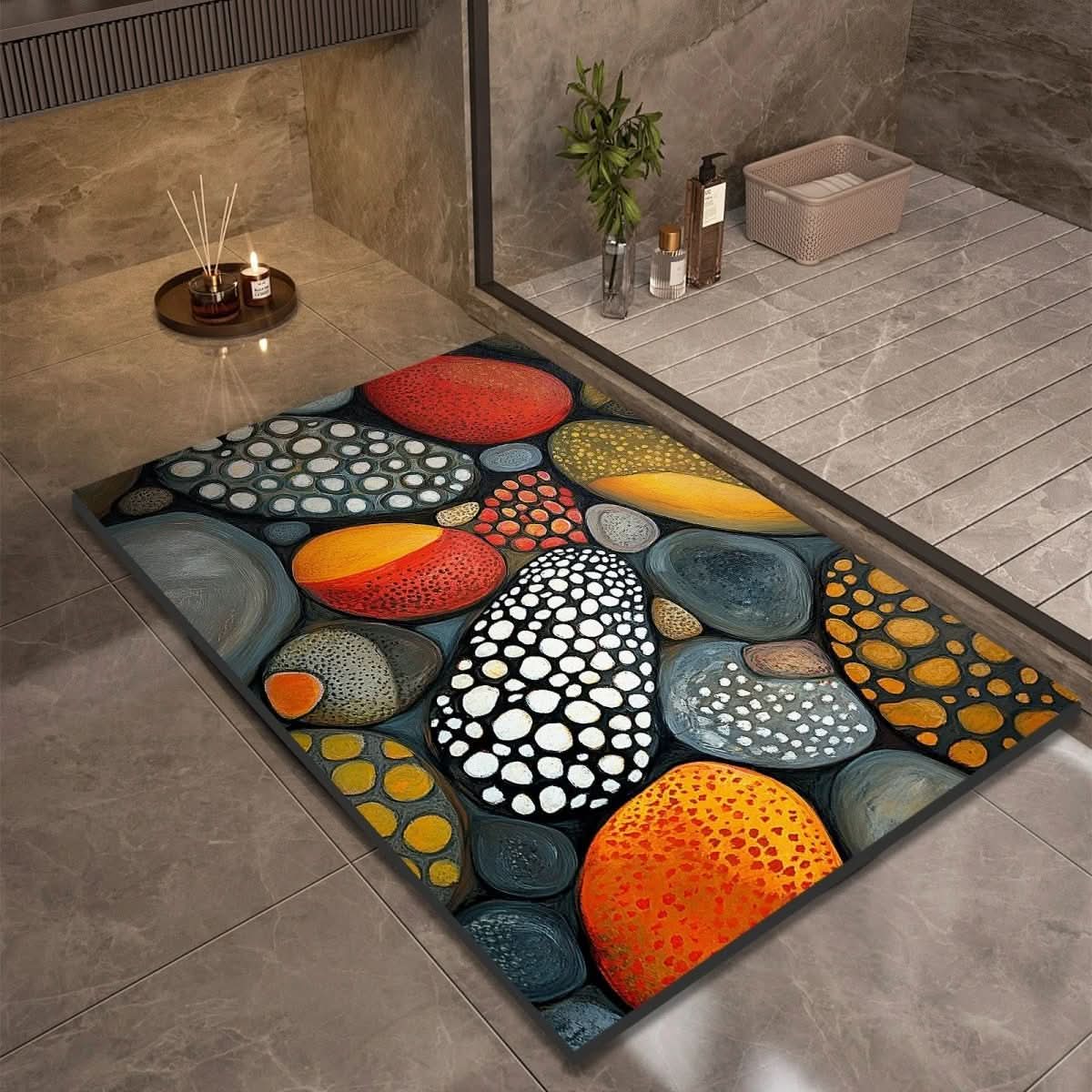 DRYSTONE – Quick Dry Stone Bath Mat Non Slip Bathroom Floor Mat