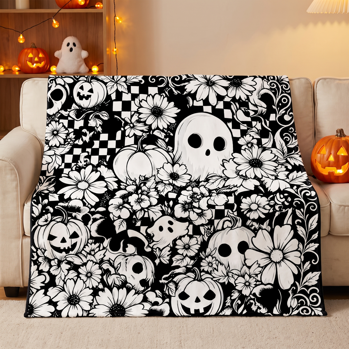 Halloween Coloring Blanket