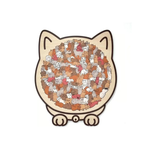 135 Piece Cat Shaped Wooden Puzzle