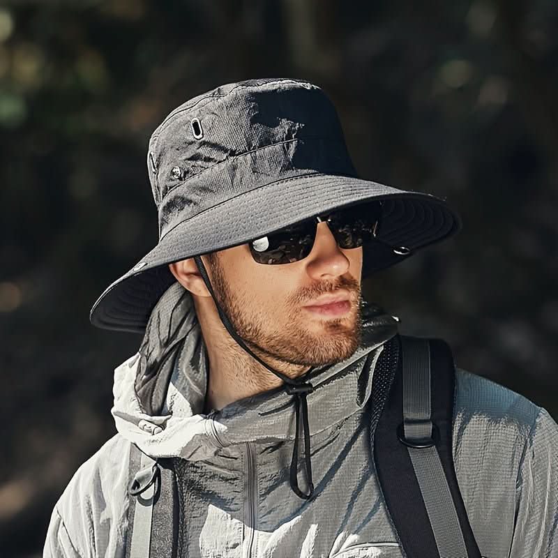Breathable wide brim sun hat with UV protection