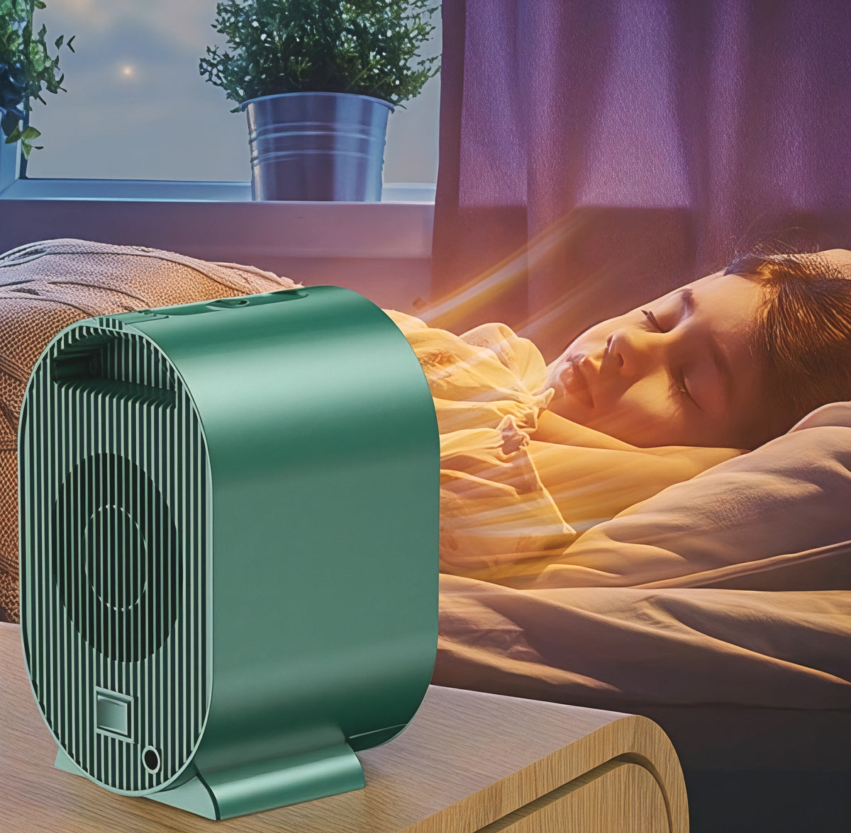 Compact Electric Space Heater with Digital Thermostat