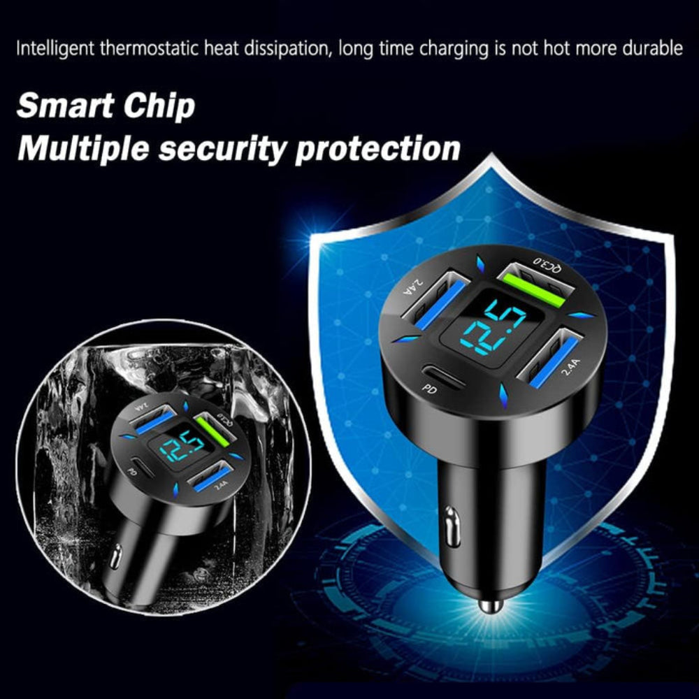 Quick 4 Port USB Car Charger Adapter