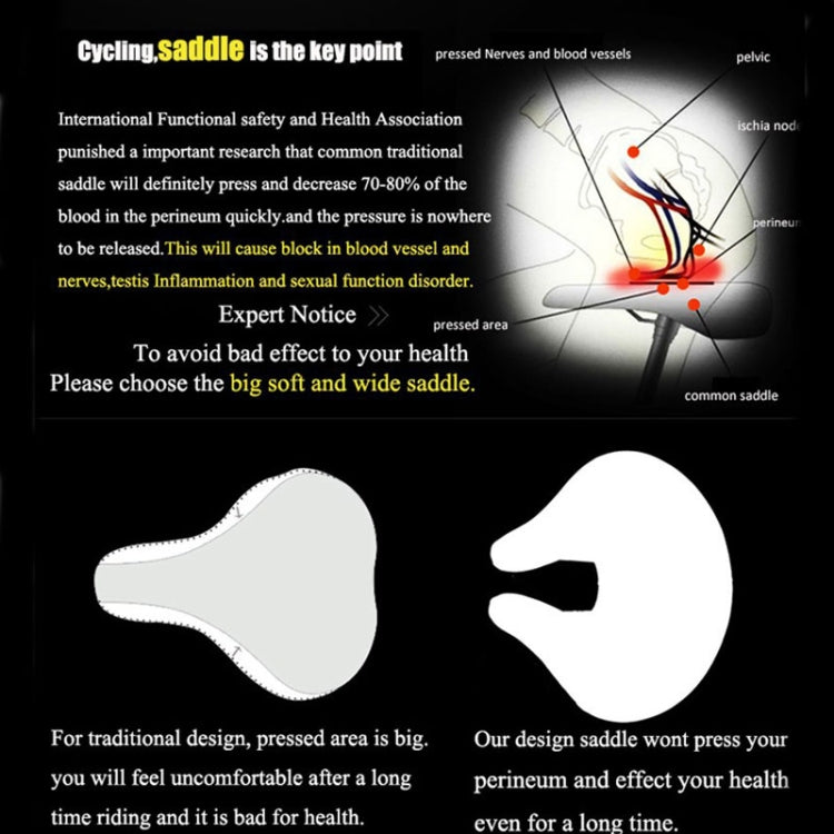 Noseless Bicycle Seat Cushion with Plush Foam Padding | Split-Design Bike Saddle for Pressure-Free Riding & Shock Absorption | Universal