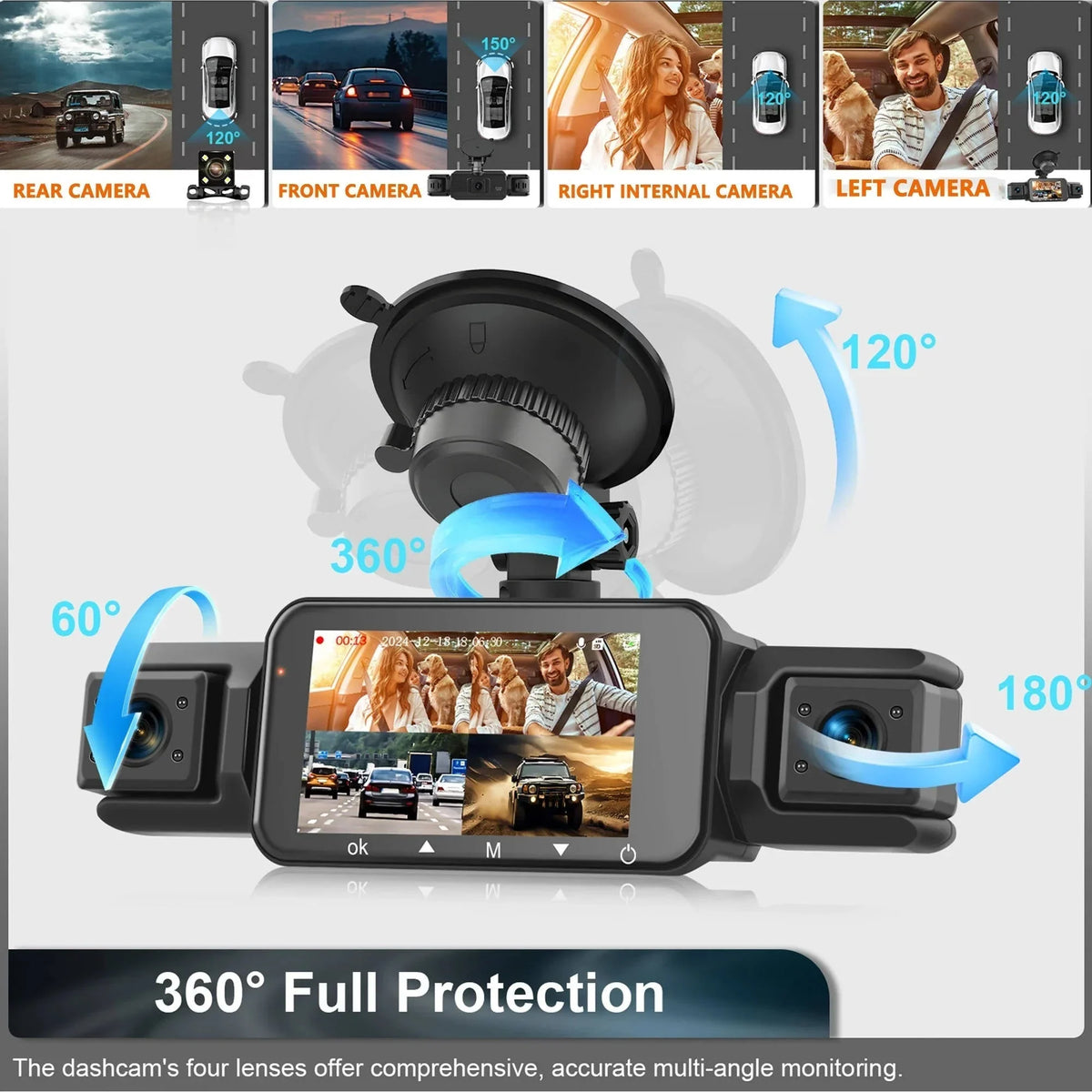 4-Camera Dash Cam System