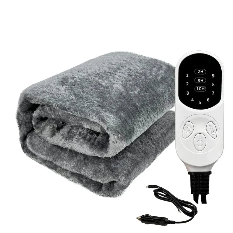 Warm Car Blanket with 12V Heated Travel Wrap - Dotisk
