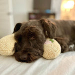 Plush Dog Bed with Soothing Pattern for Pet Calm