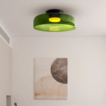 Layered Glass Ceiling Light Modern Multi-Tier Flush Mount Fixture with LED Hardwired for Kitchen Dining Room Bedroom Living Room