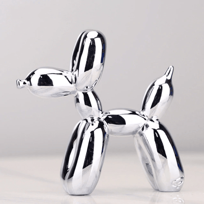 Creative Home Decor | Electroplated Balloon Dog Sculpture with Abstract Design | Unique Wall Decor for Modern Room Aesthetics