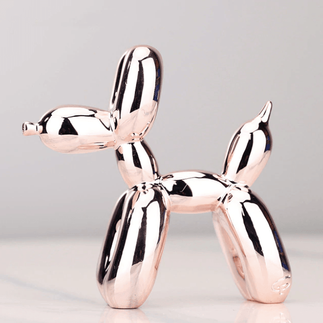 Creative Home Decor | Electroplated Balloon Dog Sculpture with Abstract Design | Unique Wall Decor for Modern Room Aesthetics