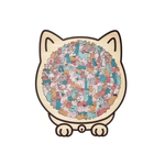135 Piece Cat Shaped Wooden Puzzle