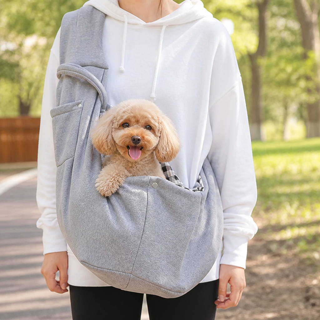 Dotisk Adjustable Hands-Free Pet Sling Carrier (Storage Pocket)