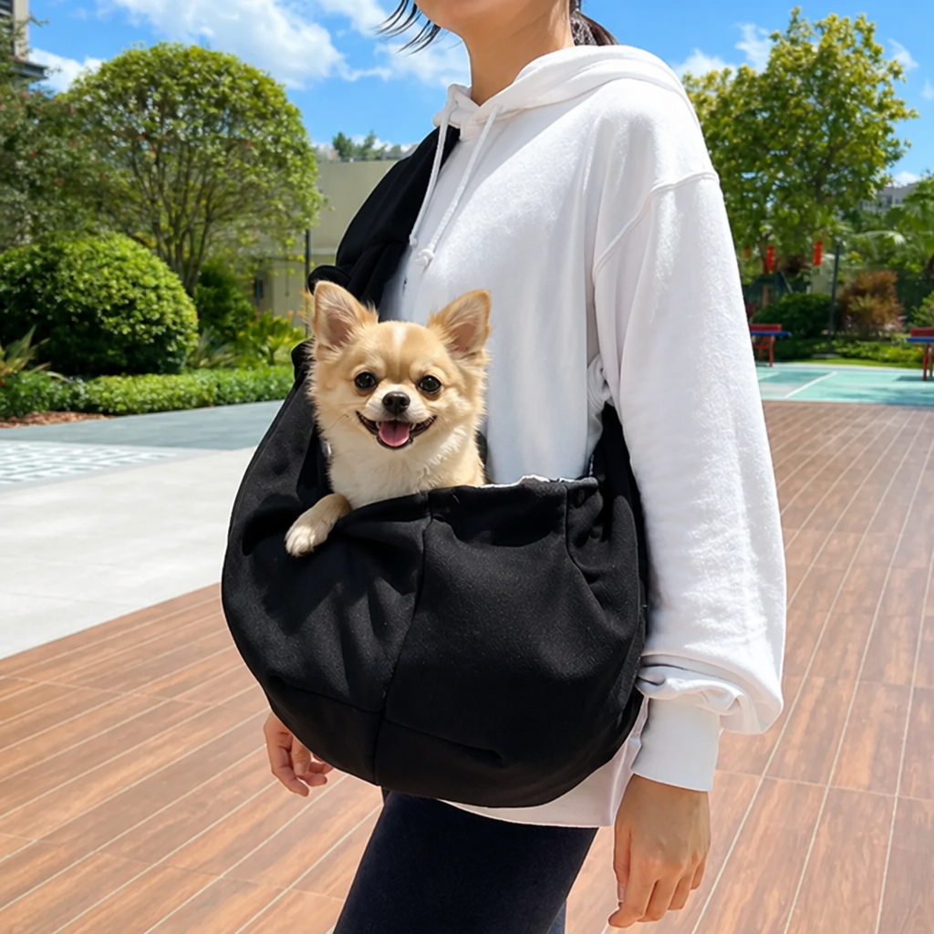 Dotisk Adjustable Hands-Free Pet Sling Carrier (Storage Pocket)