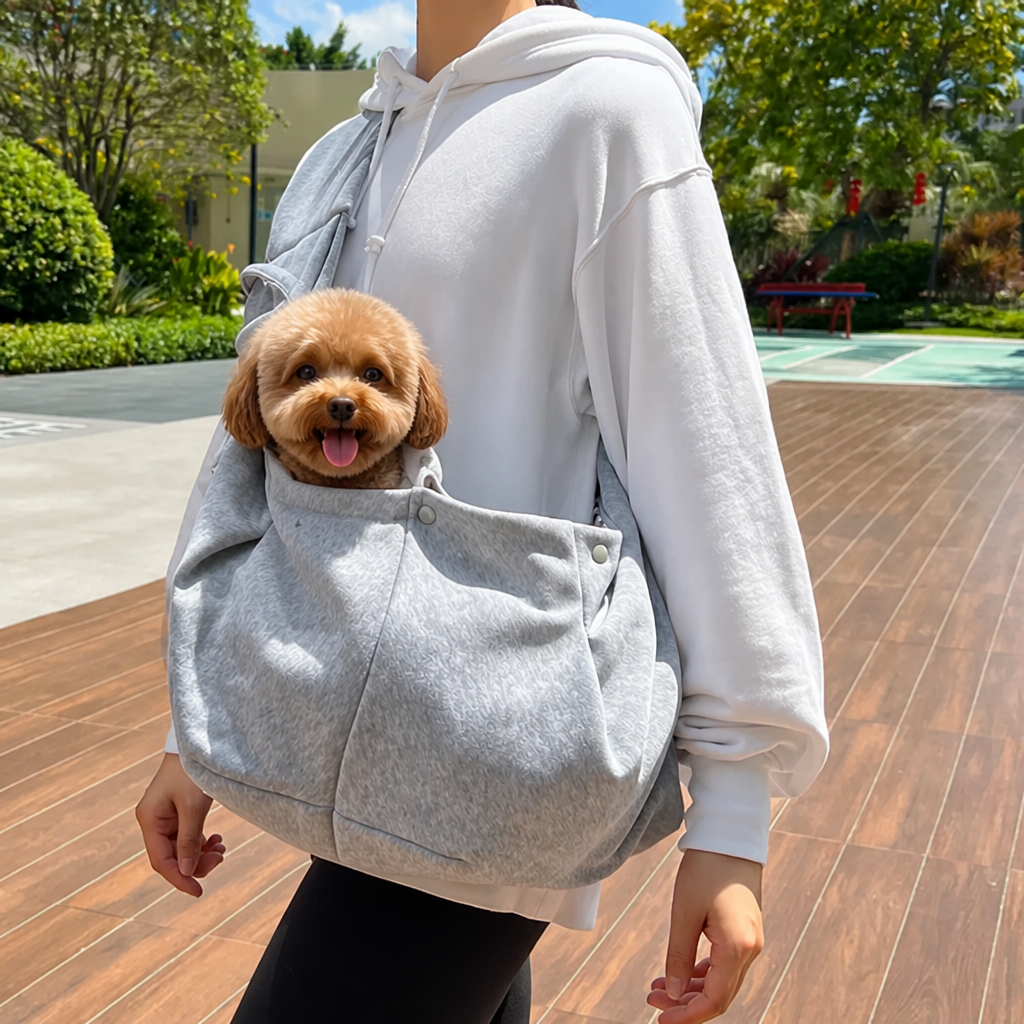 Dotisk Adjustable Hands-Free Pet Sling Carrier (Storage Pocket)