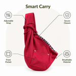 Dotisk Adjustable Hands-Free Pet Sling Carrier (Storage Pocket)